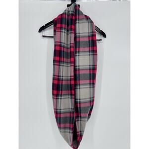 Sholdit Convertible Infinity Scarf W/ Pocket Red/Gray/Black Plaid Travel Safety